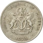 Nigria, Elizabeth II, 5 Kobo, 1974, TTB, Copper-nickel, KM:9.1