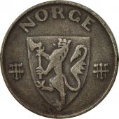 Norvge, Haakon VII, 2 re, 1944, TTB, Iron, KM:394