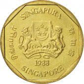Singapore, Dollar, 1988, British Royal Mint, AU(55-58), Aluminum-Bronze, KM:54b