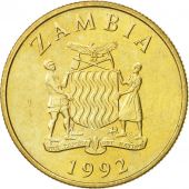Zambia, 10 Kwacha, 1992, British Royal Mint, AU(55-58), Brass, KM:32