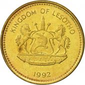 Lesotho, Letsie III, Sente, 1992, AU(55-58), Brass, KM:54