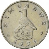 Zimbabwe, 10 Cents, 1991, TTB, Copper-nickel, KM:3