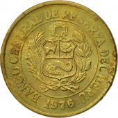 Peru, 1/2 Sol, 1976, AU(50-53), Brass, KM:265