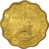 Paraguay, 10 Centimos, 1953, AU(50-53), Aluminum-Bronze, KM:25