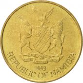 Namibia, 5 Dollars, 1993, AU(50-53), Brass, KM:5