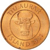 Monnaie, Iceland, 10 Aurar, 1981, SUP, Bronze, KM:25