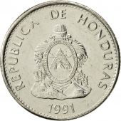 Honduras, 20 Centavos, 1991, MS(60-62), Nickel plated steel, KM:83a.1