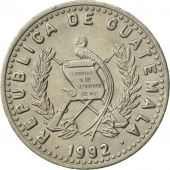 Guatemala, 25 Centavos, 1992, AU(55-58), Copper-nickel, KM:278.5