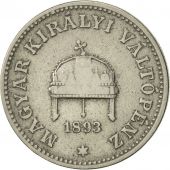 Hongrie, Franz Joseph I, 20 Fillr, 1893, Kormoczbanya, TTB, Nickel, KM:483