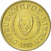 Chypre, Cent, 1992, SUP, Nickel-brass, KM:53.3