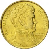 Chile, Peso, 1989, AU(50-53), Aluminum-Bronze, KM:216.2