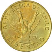 Chile, 10 Pesos, 1989, Santiago, TTB, Aluminum-Bronze, KM:218.2