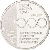 Israel, New Sheqel, 2000, Utrecht, Millennium, Argent, KM:328