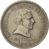 Uruguay, 10 Centesimos, 1953, AU(50-53), Copper-nickel, KM:35