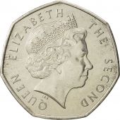 Falkland Islands, Elizabeth II, 50 Pence, 2004, AU(55-58), Copper-nickel, KM:135