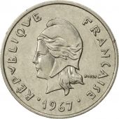 French Polynesia, 10 Francs, 1967, Paris, SUP, Nickel, KM:5