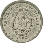 Seychelles, 25 Cents, 1982, British Royal Mint, AU(50-53), Copper-nickel