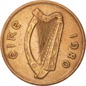 IRELAND REPUBLIC, 2 Pence, 1980, EF(40-45), Bronze, KM:21