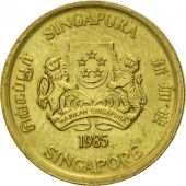 Singapore, 5 Cents, 1985, British Royal Mint, AU(55-58), Aluminum-Bronze, KM:50