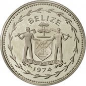 Belize, Dollar, 1974, Franklin Mint, PROOF MS(64), Copper-nickel, KM:43