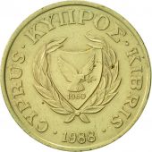 Cyprus, 5 Cents, 1988, AU(55-58), Nickel-brass, KM:55.2