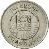 Iceland, Krona, 1984, AU(50-53), Copper-nickel, KM:27