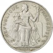 Nouvelle-Caldonie, 5 Francs, 1983, Paris, SUP, Aluminium, KM:16
