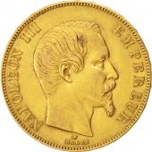 France, Napoleon III, 50 Francs, 1859 BB, Strasbourg, Gold, KM:785.2
