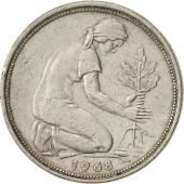Rpublique fdrale allemande, 50 Pfennig, 1968, Hambourg, SUP