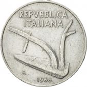 Italy, 10 Lire, 1966, Rome, AU(55-58), Aluminum, KM:93