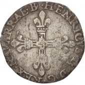 France, NAVARRE, Henri III, 1/4 Ecu, 1584, Pau, TB+, Boudeau:610