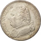 France, Louis XVIII, 5 Francs, 1815/1814, Perpignan, AU(55-58), Gadoury 591
