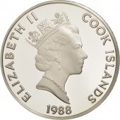 les Cook, Elizabeth II, 50 Dollars, 1988, Franklin Mint, USA, FDC, KM 111