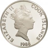 Cook Islands, Elizabeth II, 50 Dollars, 1988, Franklin Mint, MS(65-70), KM 61