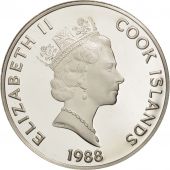 les Cook, Elizabeth II, 50 Dollars, 1988, Franklin Mint, USA, FDC, KM 106