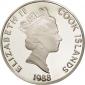 les Cook, Elizabeth II, 50 Dollars, 1988, Franklin Mint, USA, FDC, KM 104