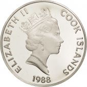les Cook, Elizabeth II, 50 Dollars, 1988, Franklin Mint, USA, FDC, KM 64