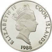les Cook, Elizabeth II, 50 Dollars, 1988, Franklin Mint, USA, FDC, KM 96