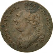France, 12 deniers franois, 1791, Orlans, TTB, Bronze, Gadoury 15