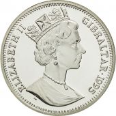Gibraltar, Elizabeth II, 14 Ecus, 1995, MS(65-70), Silver, KM:495