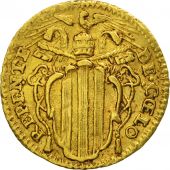 Vatican, PAPAL STATES, Benedict XIV, 1/2 Zecchino, 1746, AU(50-53), Gold