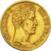 France, Charles X, 40 Francs, 1830, Paris, VF(30-35), Gold, KM:721.1