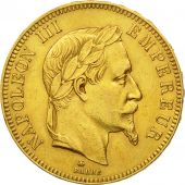 France, Napolon III, 100 Francs, 1866, Paris, TTB, Or, KM:802.1, Gadoury 1136