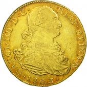 Colombia, Charles IV, 8 Escudos, 1803, Popayan, EF(40-45), Gold, KM:62.2