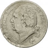 France, Louis XVIII, 2 Francs, 1824, Rouen, TB, Argent, KM:710.2, Gadoury 513