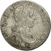 France, Louis XIV, cu  la mche longue, 1652, Paris, TTB, Argent, Gadoury 202