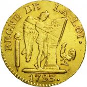 France, 24 livres Convention, 24 Livres, 1793, Paris, VF(30-35), Gold, KM:626.1