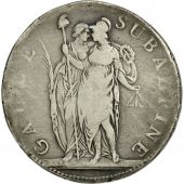 tats italiens, PIEDMONT REPUBLIC, 5 Francs, 1800, B+, Argent, KM:4