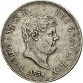 tats italiens, NAPLES, Ferdinando II, 120 Grana, 1855, TTB, Argent, KM:370