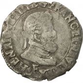 France, Henri IV, Demi Franc, 1606, Angers, VF(30-35), Silver, Sombart 4740